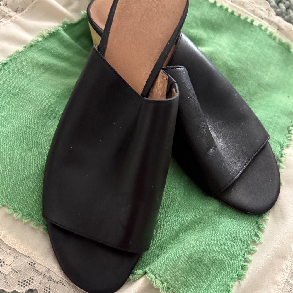 Madewell block heeled mules
